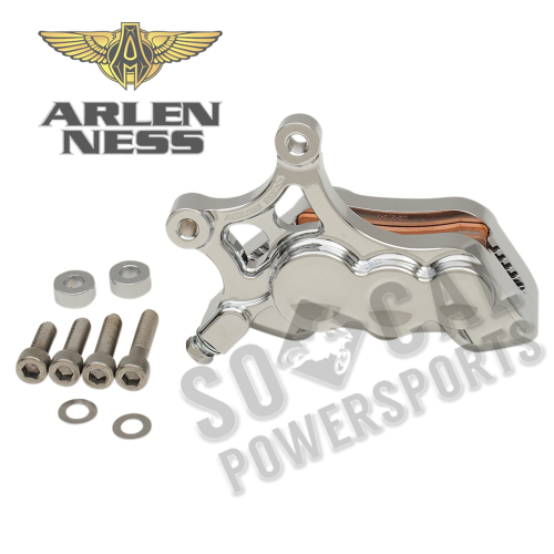 Arlen Ness - Arlen Ness 6-Piston Differential Bore Front Brake Caliper for 14in. Rotors - Right Side - Chrome - 02-212