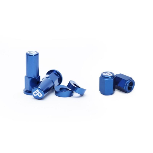 Dubya - Dubya Rim Lock & Valve Stem Cap Kit - Blue - 68-051D