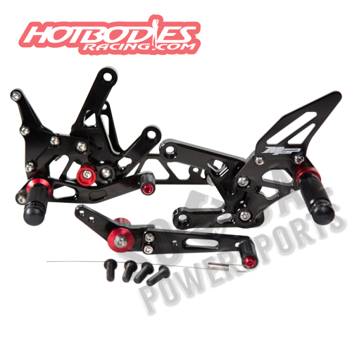 Hotbodies Racing - Hotbodies Racing Fully Adjustable Rearset - Black - 81501-2500