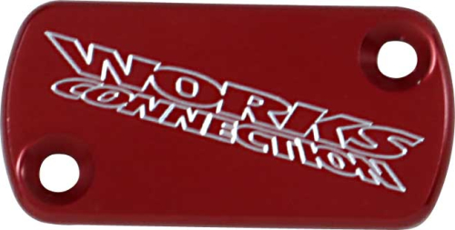 Works Connection - Works Connection Anodized Billet Aluminum Front Brake Reservoir Cover - Red - 21-005