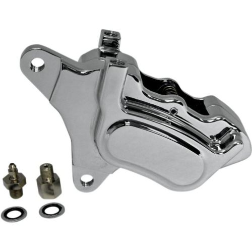 GMA Engineering - GMA Engineering Millenium Series 4-Piston Single Disc Front Brake F-Caliper - Smooth Chrome - GMA-400FSC