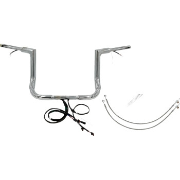 Fat Baggers, Inc. - Fat Baggers, Inc. 1-1/2in. Plug and Play EZ Install Flat Top Handlebar Kit - Chrome - 602212
