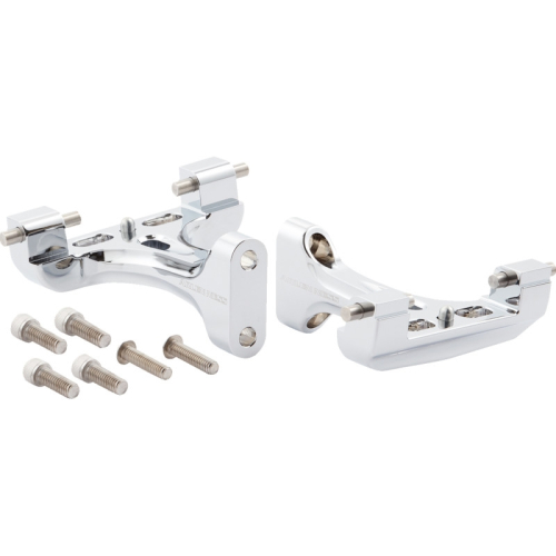Arlen Ness - Arlen Ness Forged Passenger Floorboard Mounts - Chrome - 410-034