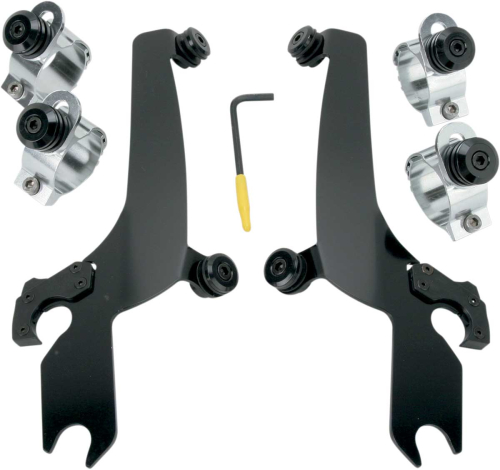 Memphis Shades - Memphis Shades Trigger-Lock Mount Kit for Sportshield Windshields - Black - MEB8920