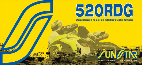 Sunstar - Sunstar 520RDG DualGuard Sealed Motorcycle Chain - 114 Links - SS520RDG-114