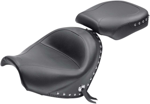 Mustang - Mustang Wide Touring Two-Piece Seat - Studded - 76060