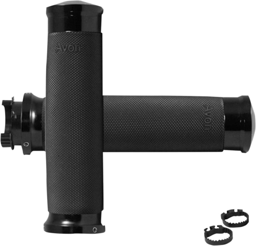 Avon Grips - Avon Grips Custom Contour Grips - Black Anodized - MT-CC-86-ANO