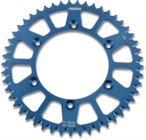 Sunstar - Sunstar Works Triplestar Aluminum Rear Sprocket - 49T - Blue - 5-359249BL