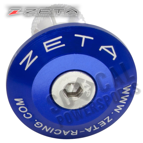 ZETA - ZETA 35mm Bar End Plugs - Blue - ZE48-7107