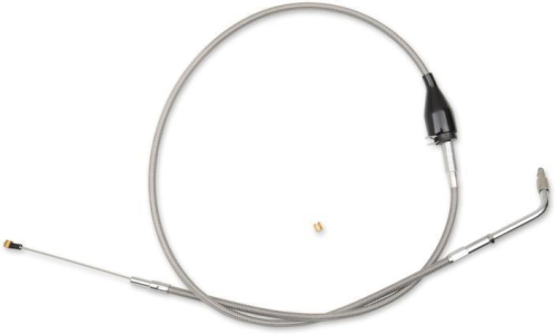 LA Choppers - LA Choppers Black Vinyl/Stainless Braided Idle Cable Kit - 12in.-14in. Ape Hangers - LA-8005ID13B