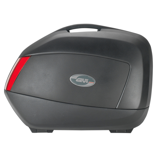 GIVI - GIVI V35 Side Hard Cases with Red Lenses - Matte Black - V35NA