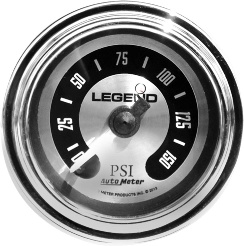 Legends - Legends Fairing Mounted LED Backlit PSI Gauges - Spun Aluminum - Lighted - 2212-0492