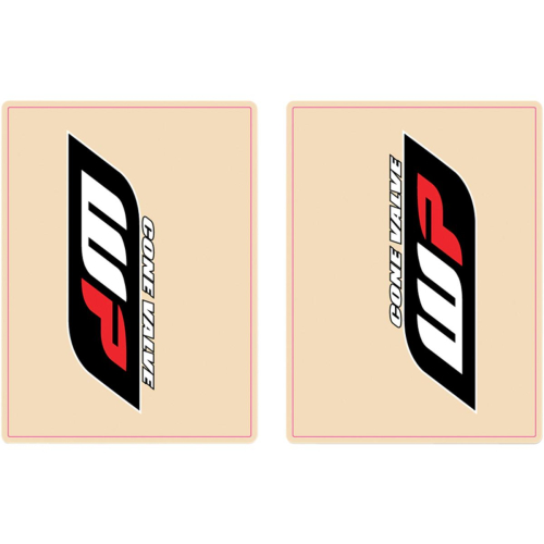 FLU Designs Inc. - FLU Designs Inc. Upper Fork WB Decal - Red/Black - 01018