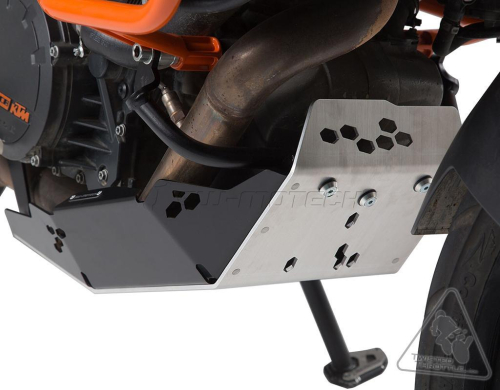SW-MOTECH - SW-MOTECH Skid Plate for KTM 1090 Adventure R, 1190 Adventure/R, 1290 Super Adventure S/R - Black and Aluminum - MSS.04.657.10001
