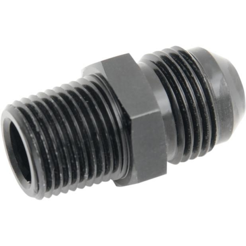 Russell - Russell -8 AN 3/8in. NPT Straight Flare to Pipe Adapter - Black - R60483