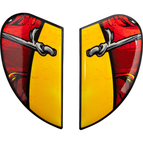 Icon - Icon Side Plates for Airflite Helmets - Brozak Red - 0133-1406