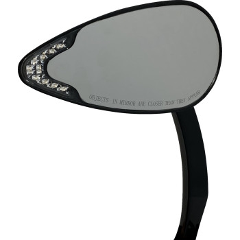 Custom Dynamics - Custom Dynamics Dynamic Amber/ White Led Mirror - Black - CD-MIR-PLUG-B