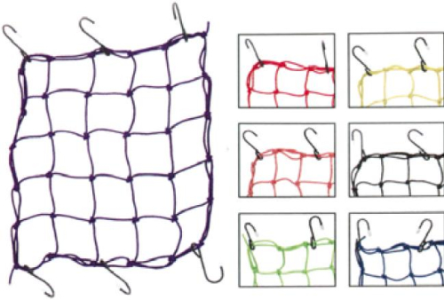 Emgo - Emgo Cargo Net - 15 x 15 (6H) - Large Cargo Net 10 Hooks - Red - 78-60511