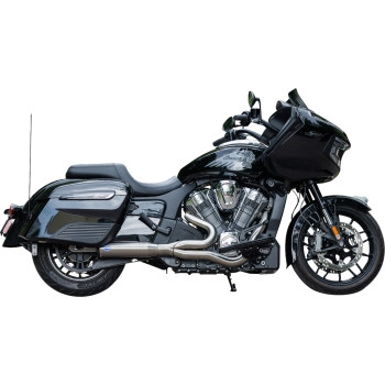 S&S Cycle - S&S Cycle Qualifier 2-Into-1 Exhaust System - 49 State  - Brushed stainless - 550-1082