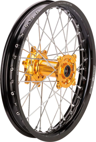 Moose Racing - Moose Racing SX-1 Complete Rear Wheel - 19in. x 2.15in. - Black Wheel/Gold Hub - SR-21519-BKGD