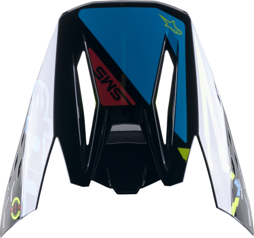 Alpinestars - Alpinestars Visor for S-M5 Action Helmets - Black/Cyan/Fluo Yellow - 8986022-1757-OS