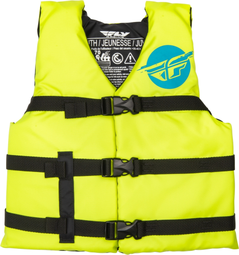 Fly Racing - Fly Racing Flotation Youth Vest - 221-30331 - Hi-Vis/Blue - 50-90 Lbs.