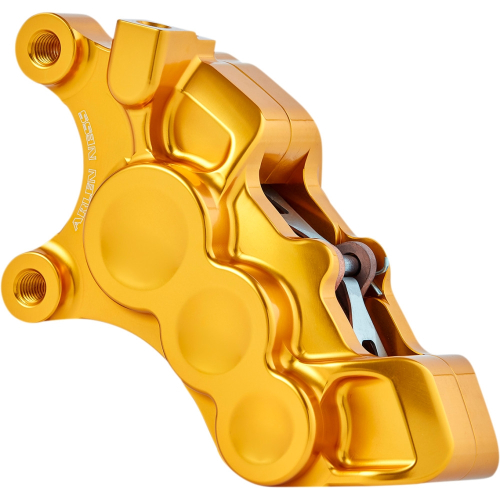 Arlen Ness - Arlen Ness 6-Piston Differential Bore Front Brake Caliper for 11.8in. Rotors - Left Side - Gold - 02-225