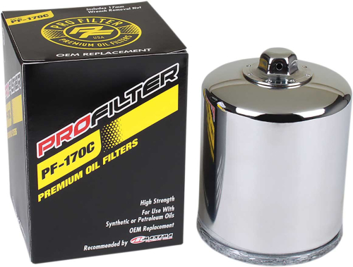 Pro Filter - Pro Filter Premium Oil Filter - Chrome - PF-170C