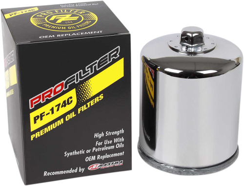 Pro Filter - Pro Filter Premium Oil Filter - Chrome - PF-174C