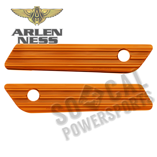 Arlen Ness - Arlen Ness Saddlebag Latch Covers - 10-Gauge - Orange - 03-610