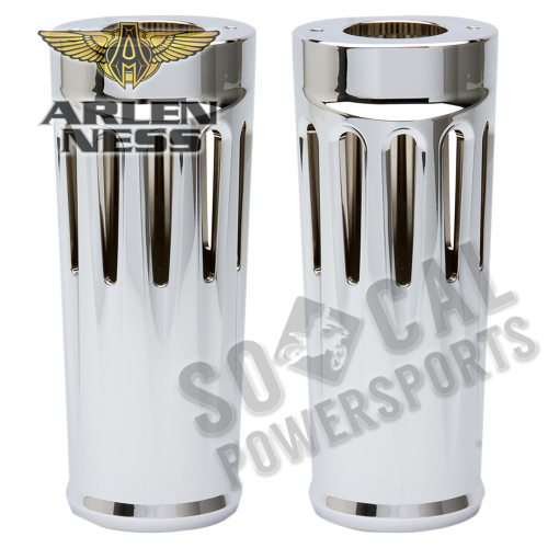 Arlen Ness - Arlen Ness Deep Cut Fork Boot Covers (+2in.) - Chrome - 20-027