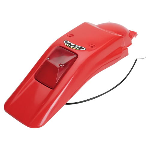 UFO Plastics - UFO Plastics Enduro Rear Fender with Light - 00-12 XR Red - XR03611-069