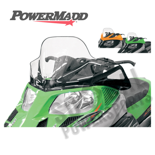 Powermadd - Powermadd Cobra Windshield - 14.75in. - Tint/Black Graphics - 10292010