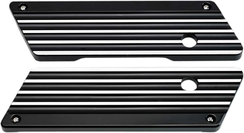 Joker Machine - Joker Machine Saddlebag Latch Covers - Finned - Black Anodized - 04-50-1B