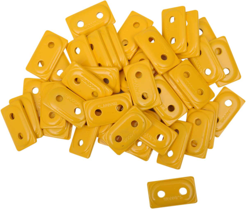 Woodys - Woodys Double Digger Aluminum Support Plates - 5/16in. - Yellow (48pk.) - ADD2-3800-B