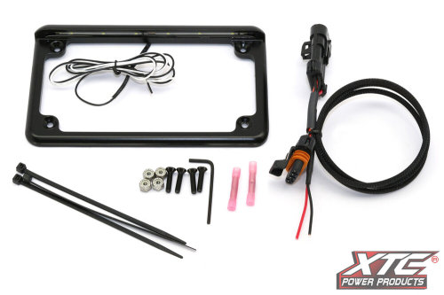 XTC Power Products - XTC Power Products License Plate Frame with LED - LF-6BK-15RZR