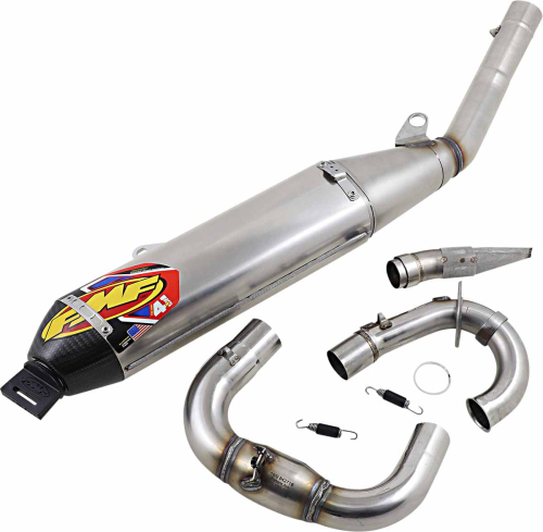 FMF Racing - FMF Racing Factory 4.1 RCT Full System - Aluminum Muffler - Carbon End Cap - 044460