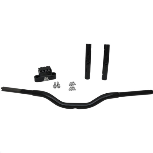 LA Choppers - LA Choppers 1-1/4in. Kage Fighter Pullback Heights T-Bar - 10in. Rise - Gloss Black - LA-7336-10B