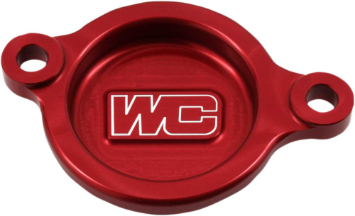 Works Connection - Works Connection Oil Filter Cover - Red - 27-006
