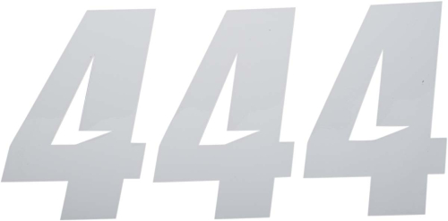 DCOR - DCOR Slash Series Individual Numbers 7in. - No.4 - White - 45-32-4