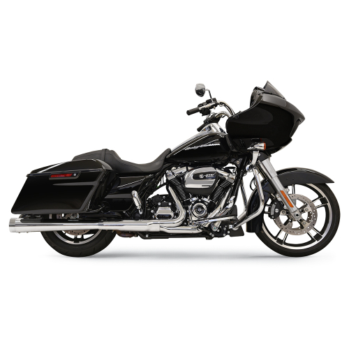 Bassani Manufacturing - Bassani Manufacturing 4in. DNT Megaphone Muffler with Acoustically Tuned Baffle - Chrome with Black End Cap - 1F572DNT6