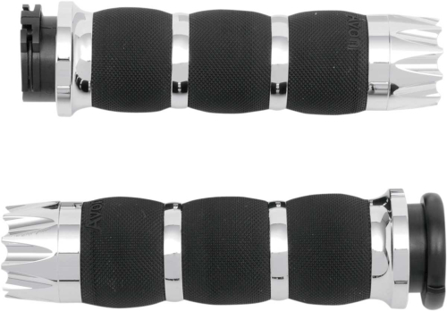 Avon Grips - Avon Grips Excalibur Air Cushioned Grips - Chrome - AIR-90-EX