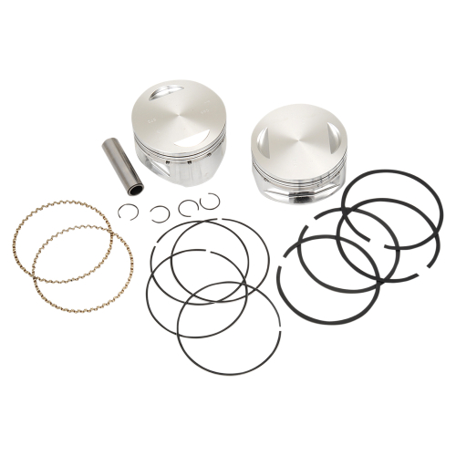 S&S Cycle - S&S Cycle Forged Piston Kit for 100ci./107ci. Motor - Standard Bore 4in. - 92-1400