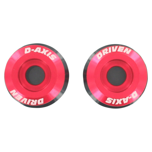 Driven Racing - Driven Racing 8mm Swingarm D Axis Spools - Black/Red - DXS-8.2 RD