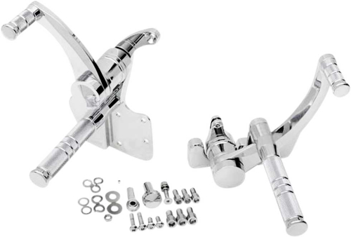 Accutronix - Accutronix Forward Controls - Diamond, +9in. - Chrome - FC205-SIC