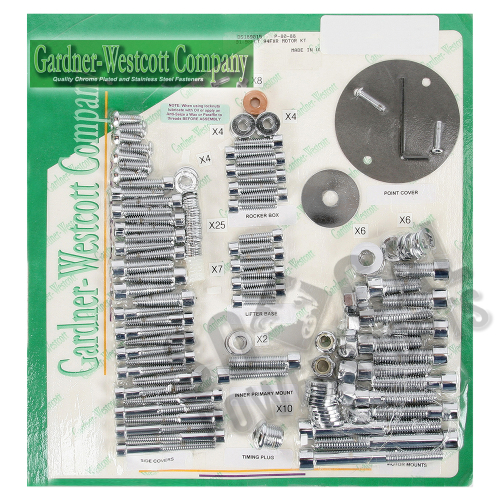 Gardner-Westcott - Gardner-Westcott Motor Chrome Steel Socket-Head Bolt Kit - P-80-88