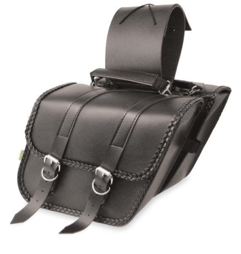 Willie & Max - Willie & Max Compact Braided Slant Saddlebag - SB707B