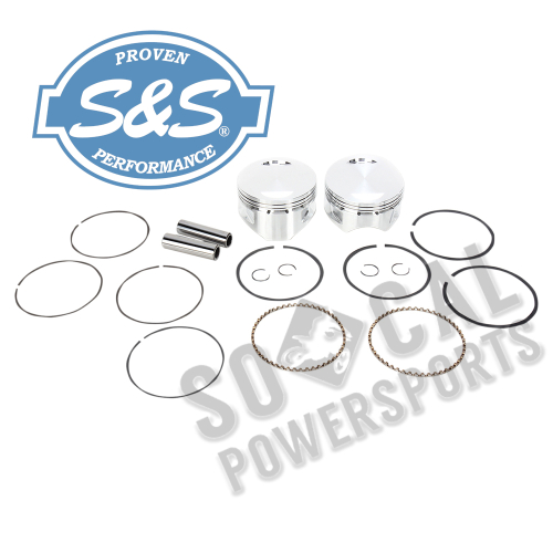 S&S Cycle - S&S Cycle Forged Piston Kit for 113ci. Motor - Standard Bore 4in. - 92-1410
