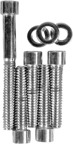 Drag Specialties - Drag Specialties Transmission Top Cover Chrome Socket-Head Bolt Set - Smooth - MK360S