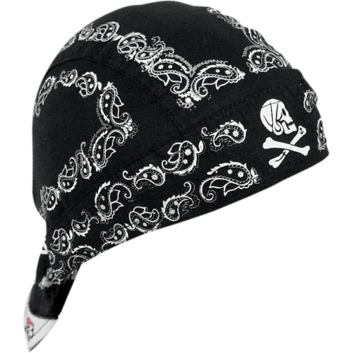 Zan Headgear - Zan Headgear Flydanna Headwrap - Z500 - Black Paisley - OSFM